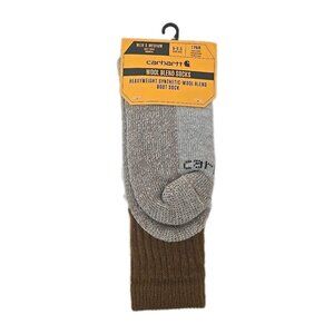 Carhartt Boot Socks Mens Medium 6-8.5 Brown Heavyweight Synthetic Wool Blend New